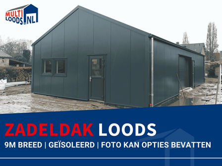 Zadeldak Multi Loods 9m breed geisoleerd