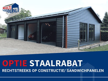 Staalrabat zadeldak Multi Loods