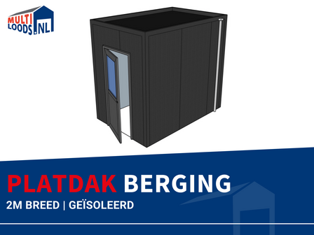 Platdak berging 2m breed geisoleerd