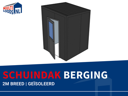 2m Brede schuindak berging ge&iuml;soleerd Multiloods.nl