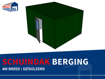 4m brede schuindak berging Multiloods.nl