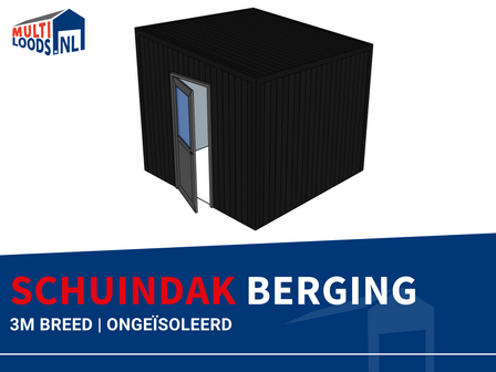 3m brede schuindak berging ongeisoleerd Multiloods.nl