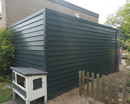 Staalrabat platdak garage 4x6m