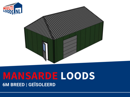Mansarde | 6.0m Breed | Ge&iuml;soleerd