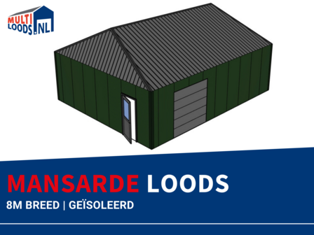 Mansarde | 8.0m Breed | Ge&iuml;soleerd