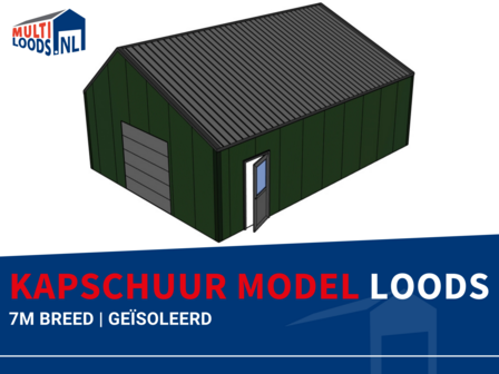 Kapschuur model | 7.0m Breed | Ge&iuml;soleerd