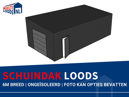 Schuindak Multi Loods 6m breed ongeisoleerd