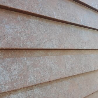 Staalrabat | Lage plank | Cortensteel look | &euro; 30,95/m2