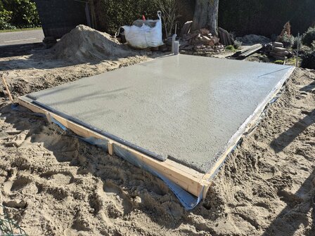 Betonvloer voor bergingen