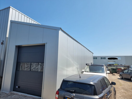 Lessenaarsdak loods 4x12x3,8m multiloods.nl