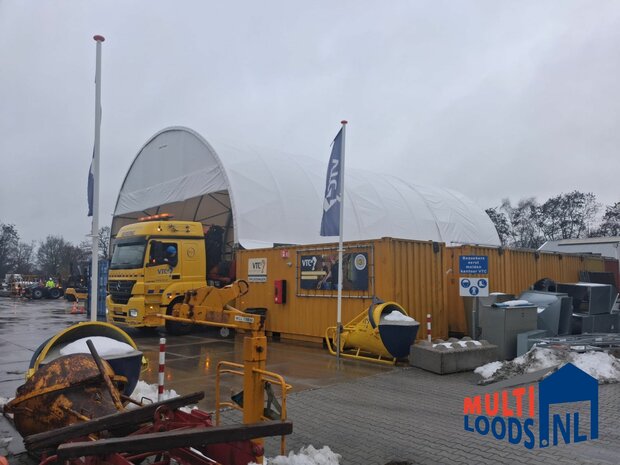 Boog container/ bunkeroverkapping 8x6m
