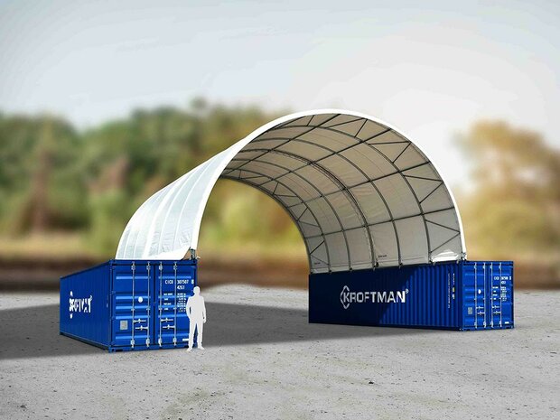 Boog container/ bunkeroverkapping 10x12m