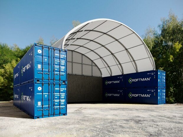Boog container/ bunkeroverkapping 12x12m