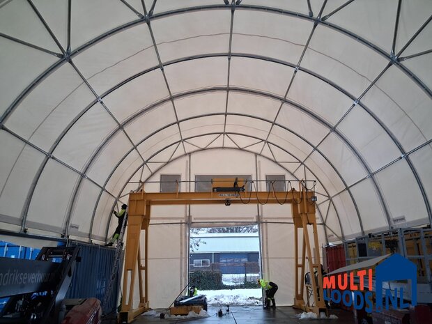 Zadeldak container/ bunkeroverkapping 4x6m