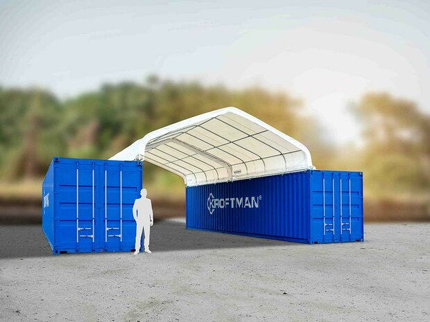 Zadeldak container/ bunkeroverkapping 6x12m