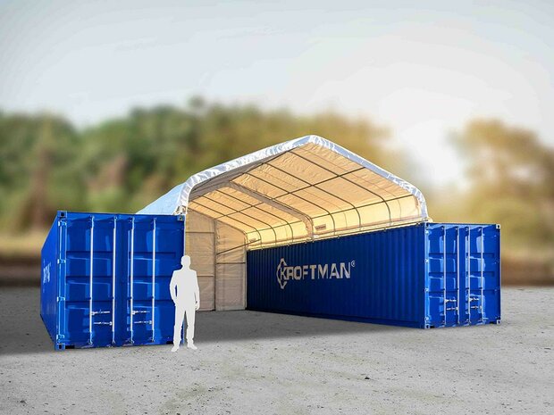 Zadeldak container/ bunkeroverkapping 6x12m