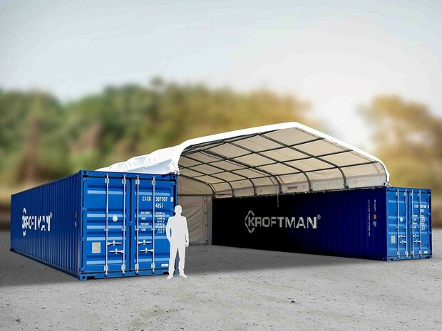 Zadeldak container/ bunkeroverkapping 8x12m