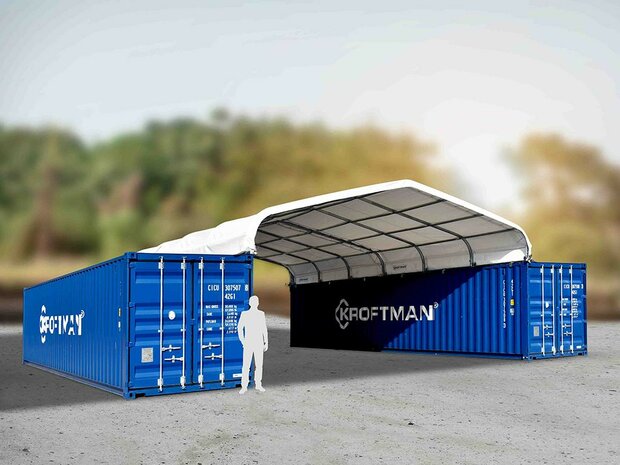 Zadeldak container/ bunkeroverkapping 8x12m