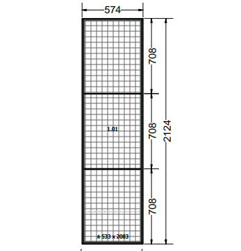 Raam | Kunststof | Antraciet houtnerf | 700x 2250