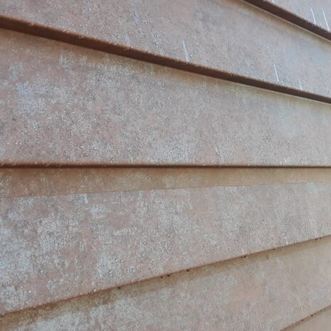 Staalrabat | Lage plank | Cortensteel look | &euro; 30,95/m2