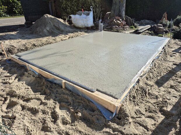 Betonvloer voor bergingen