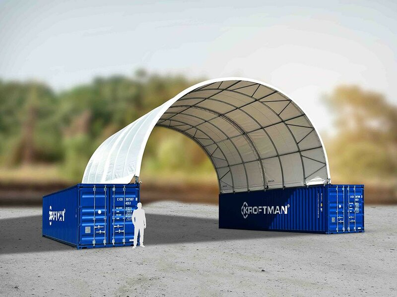 Boog container/ bunkeroverkapping 10x12m