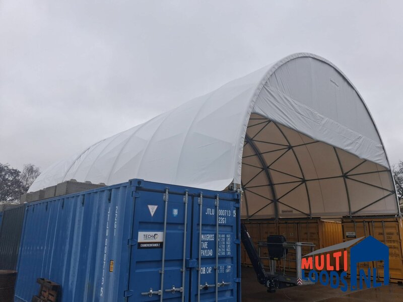 Boog container/ bunkeroverkapping 12x12m
