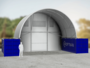 Boog container/ bunkeroverkapping 10x6m