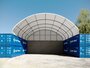 Boog container/ bunkeroverkapping 15x12m