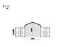 Zadeldak container/ bunkeroverkapping 4x3m