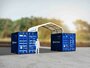 Zadeldak container/ bunkeroverkapping 4x3m