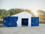 Zadeldak container/ bunkeroverkapping 4x12m