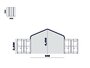 Zadeldak container/ bunkeroverkapping 6x12m
