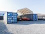 Zadeldak container/ bunkeroverkapping 6x12m
