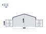 Zadeldak container/ bunkeroverkapping 8x6m