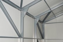 Zadeldak loods 10x10m | Goothoogte 3,0m | Vanaf 30.374,- excl. BTW