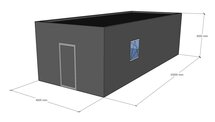 Platdak loods 4x10m | Goothoogte 3,0m