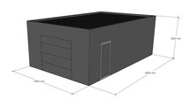 Platdak loods 5x8m | Goothoogte 3,0m