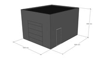 Platdak loods 5x6m | Goothoogte 4,0m