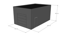 Platdak loods 5x8m | Goothoogte 4,0m
