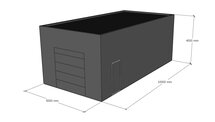 Platdak loods 5x10m | Goothoogte 4,0m