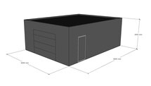 Platdak loods 6x8m | Goothoogte 3,0m