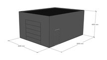 Platdak loods 6x8m | Goothoogte 4,0m