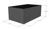 Platdak loods 6x10m | Goothoogte 4,0m