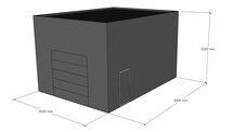 Platdak loods 6x8m | Goothoogte 5,0m