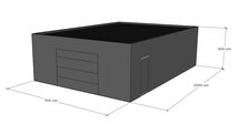 Platdak loods 7x10m | Goothoogte 3,0m