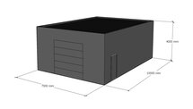 Platdak loods 7x10m | Goothoogte 4,0m