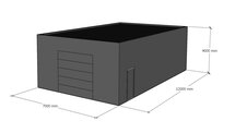 Platdak loods 7x12m | Goothoogte 4,0m
