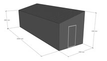Lessenaarsdak loods 3x10m | Goothoogte 2,5m
