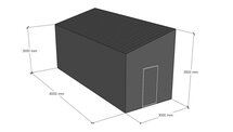 Lessenaarsdak loods 3x8m | Goothoogte 3,0m